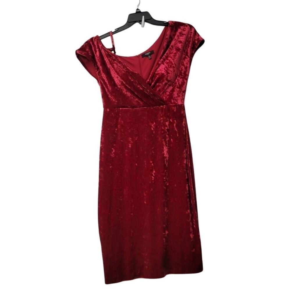 Guess Asymmetrical Velvet Dress. - Picture 4 of 6